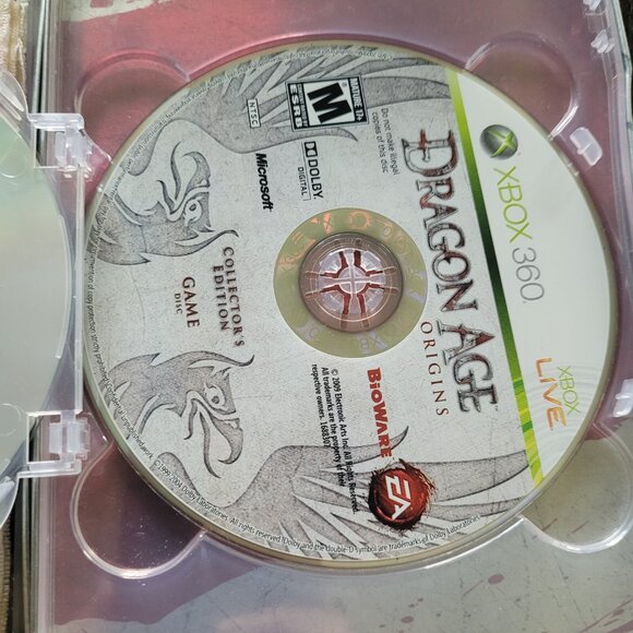 Dragon Age Origins Collector's Edition Xbox 360 Steelbook Complete w/ Cloth Map - Picture 4 of 8